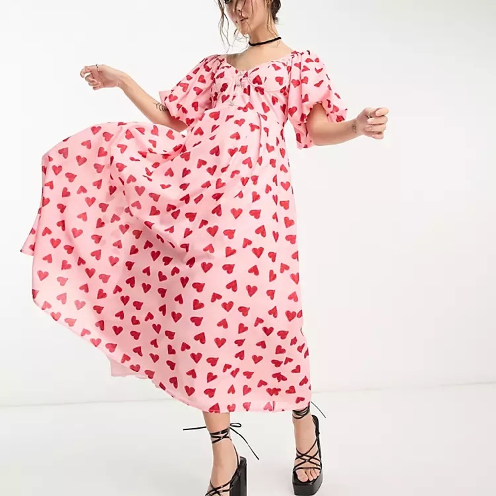 Sister Jane Cherish Heart Print Dress